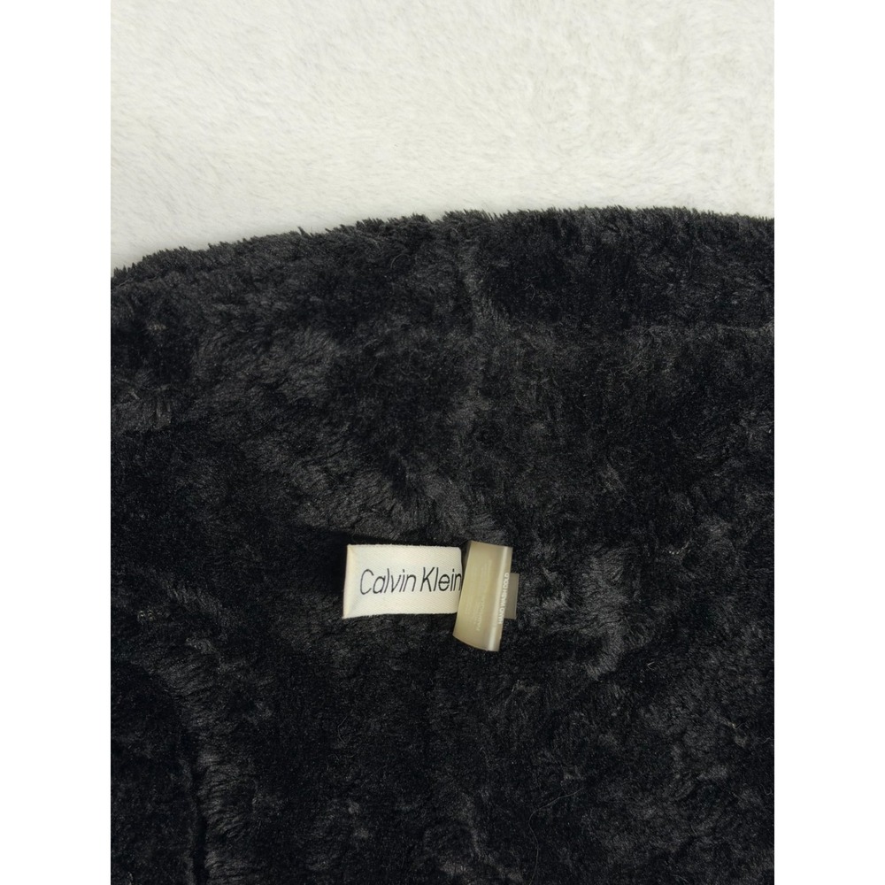 Calvin Klein Faux Fur Infinity Loop Scarf Black 56" Around - Picture 8 of 8